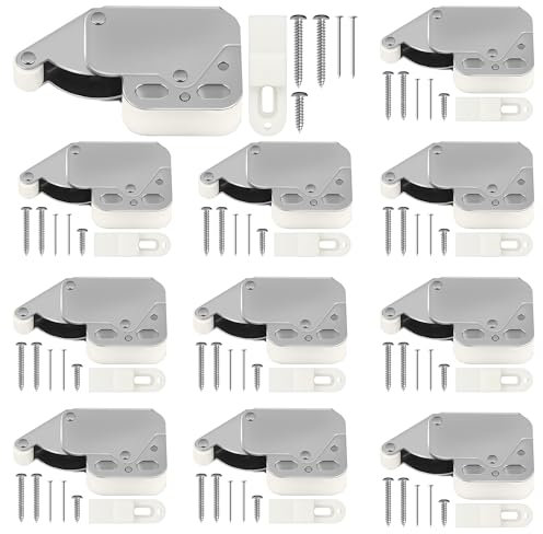 Elefantenrüssel Hakenschloss10 Stück Federschnäpper Mini, Druckverschluss, Möbel Schnäpper, Türschnapper Latch, Möbelschnäpper, Druckverschluss Tür, für Küchenschrank, Kleiderschrank, Fenstern