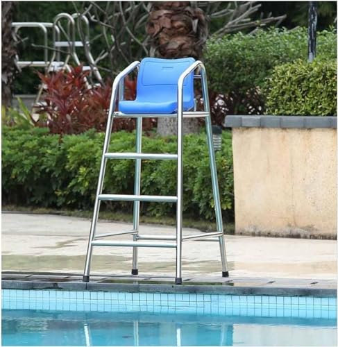 XDLYWUZIQ Hoher Rettungsschwimmerstuhl Für Pool Mit Schirmloch, Rettungsschwimmerleiter Für Außen- Und Innenpools, Rettungsschwimmerständer Mit Bequemem Abs-Sitz,High150cm/59in
