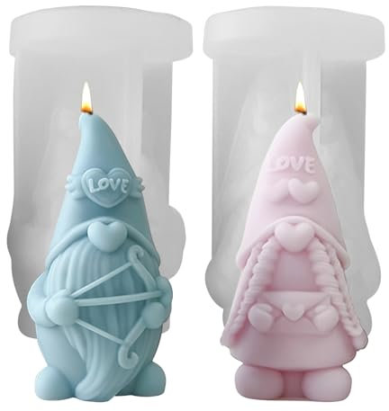 Silikonformen Gießformen Frühling, 2 Stück Silikonform Valentinstag Wichtel Gips Zum Gießen, Gießformen Silikon Wichtel Frühling Gießform Wichtel Frühling Giessformen Silikon Silikonform Frühling