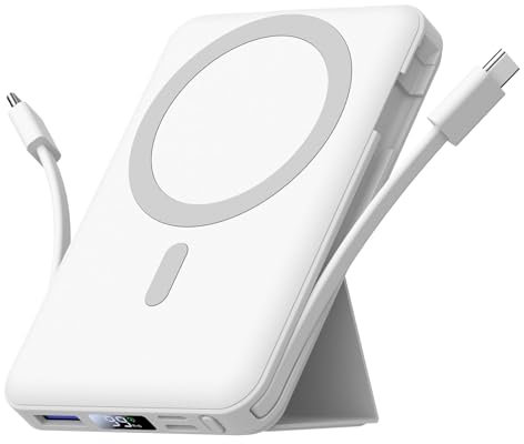 Azmuth para Magsafe Powerbank, 10000mAh 22.5W PD Magnético Bateria Externa Carga Rapida, Inalámbrico Cargador Bateria Portátil Power Bank con Pantalla LED USB-C para iPhone 16/15/14/13/12/Pro