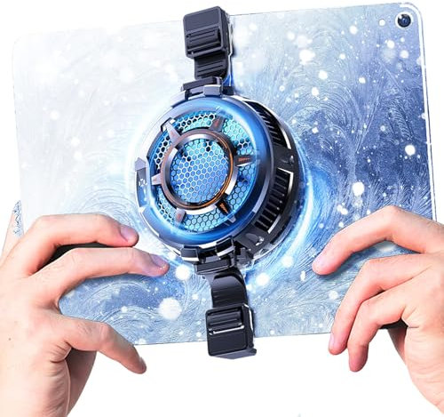 Enfriador magnético para iPad de 30 W Tablet Cooler con 3 modos de enfriamiento Mini Ventilador para Ordenador Portátil Gaming con Cable de Carga Tipo C, 2 tipos de instalaciones, 10,5 x 10,5 x 3 cm