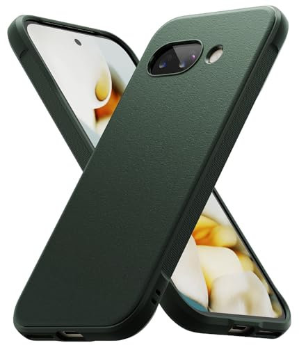 Ringke Onyx für Google Pixel 9a Hülle, [Griffig] rutschfest Anti-Fingerabdruck Stoßfest Kratzfest Passgenau Stilvoll Handyhülle mit Präzisen Kameraausschnitten - Dark Green