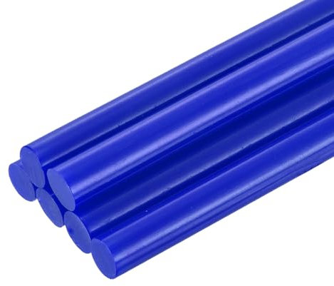 QUARKZMAN 6 Pièces Bâtons de Colle Chaude pour Pistolet, 11mm x 100mm Recharge Universelle pour Pistolet à Colle pour Bricolage, Réparations, Loisirs Créatifs, Décoration, Bleu Vif