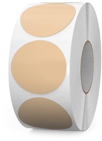 FINDAT 1000 Stück Khaki Markierungspunkte 38 mm Runde Klebepunkte Aufkleber | Selbstklebend, wasserfest, Vinyl, Etiketten, Büro, Schule, Lagerregale, Umzug, Farbcodierung
