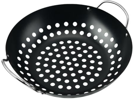 ifundom BBQ Grillpfanne Antihaft Beschichtung Runde Grillplatte Für Und Für Outdoor Camping Und Gartenpartys Langlebig Und Praktisch