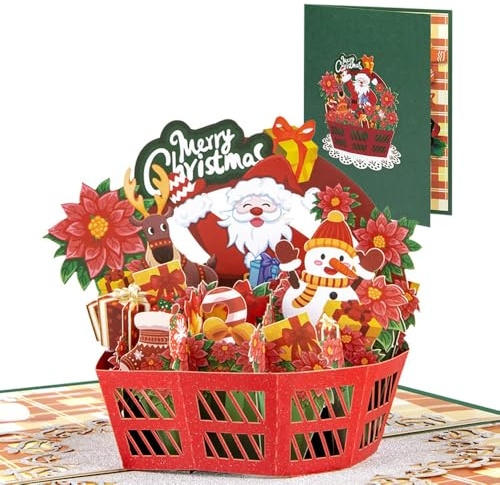 Weihnachtskarten Pop Up Weihnachtskarte 3D Weihnachten Lustig Christmas Cards Witzige Card Kinder Groß Schöne Weihnachtsbillet Grußkarten Weihnachtskärtchen Klappkarten
