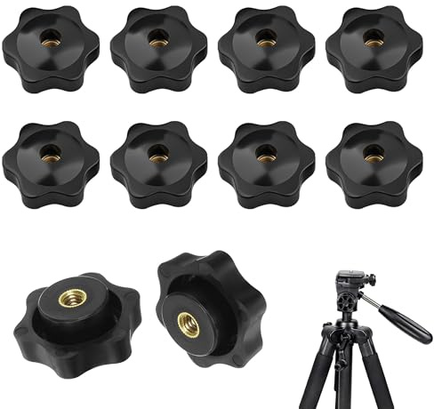 M6 Star Clamping Nuts, 32mm Diameter, 10Pcs | Plastic Star Grips, M6 Thread, For Machine Tools, For Furniture, For Fitness Equipment