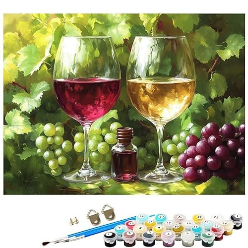 Paint by Numbers for Adults, Plant Paint by Numbers, DIY Cup Canvas Oil Painting Kit for Kids or Beginner with 3 Brushes Acrylic Pigment for Halloween Decorations Gifts 32x48in Without Frame L8-555