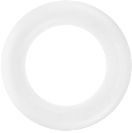 Unfertige Schaumstoffbastelarbeiten für Lehrer und Bastler, Weiß, 1 Stück | Hochdichter Schaumstoff, Glatte Oberfläche, Rundes Ringdesign, für Hochzeitsdeko und Selbstgemacht Projekte, Leicht Bemalbar