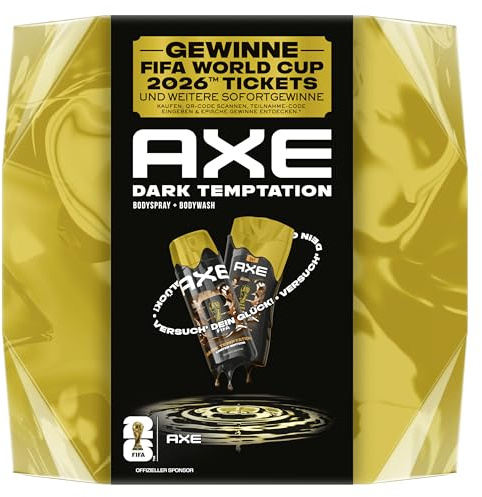 Axe Geschenkset Dark Temptation Gewinne FIFA WORLD CUP 2026™ Tickets Bodyspray + Bodywash 150ml + 250ml