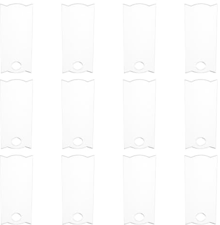 SEWACC Lot de 12 Plaques Nominatives Personnalisées en Acrylique pour Bouchon de Bouteille, Design Vierge pour Décoration DIY Créative