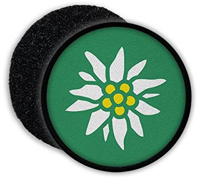 Copytec Patch Edelweiß Blume Gebirgsjäger GebJg Gams Wappen Abzeichen Emblem Aufnäher Rund#22099