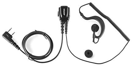Jetfon Micro-Auricular ergonómico Kenwood 2 Pins + Auricular Gancho