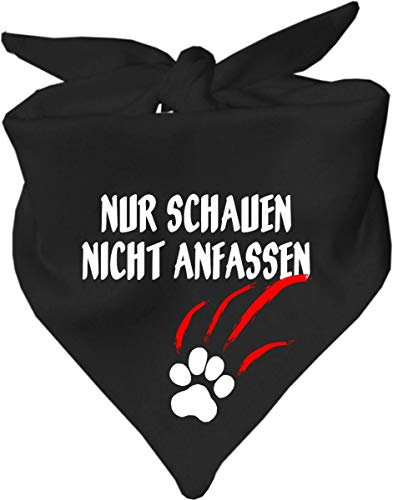 Hunde Dreiecks Halstuch (Fb: schwarz) (Gr. 2 (68 cm)) Nur schauen Nicht anfassen