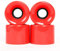 RaceBon 60 mm Longboard Skateboard Rollen Härte 78A PU Cruising Wheel Free ABEC-9 Kugellager und Abstandshalter Set von 4 (rot)