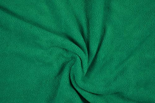 Polarfleece Antipeling 0,5 m Uni - Kuschelfleece Microfleece Meterware - Fleece Stoff- 400g/m (Grün)