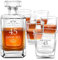 Maverton Whiskey Karaffe + 6er Whiskygläser Set mit Gravur - 700ml Whisky Dekanter - Geschenk zum Geburtstag für Damen - Jahre alt