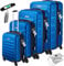 KESSER® 4tlg. Hartschalenkofferset Hartschalenkoffer Reisekoffer Set Reisekofferset Trolley Koffer Inkl. Kofferwaage + Gepäckanhänger Rollkoffer Schloss 4 Rollen ABS-Hartschale Teleskopgriff S-M-L-XL