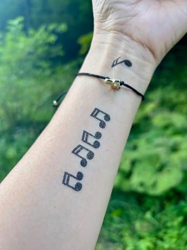 Lot de 3 planches de tatouages musicaux