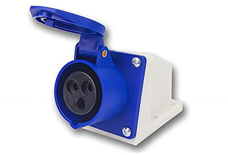 16A 240V Enchufe Industrial Azul de 3 Pines IP44 Enchufes de Repuesto para Caravana Industrial