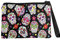 Chaqlin Sugar Skull Portemonnaie Geldbörse für Damen Damen,Flanell Mini Portemonnaie Tasche Schminktaschen Federmäppchen
