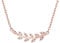 Philip Jones Rose Gold Plated Leaf Necklace Created with Zircondia® Crystals