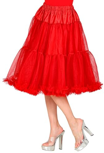 W WIDMANN MILANO Party Fashion - Tüll Petticoat Damen | Ca. 65 cm langer Unterrock für Kleider und Kostüme, Karneval, Rockabilly-, 50er Jahre Mottoparty