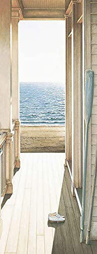 A.Monamour Pegatinas Decorativas de Puerta Autoadhesivo 3D Puerta De Simulación con Vista Al Mar Vinilo para Puertas Mural PVC Pegatinas de Pared Foto Poster