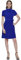 DKNY Damen Short Sleeve Funnel Neck With Belt Dress, Berry Blue, 40 EU