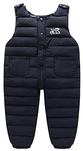 SEAUR Baby Daunenhose Leicht Winterhose Dick Warm Schneehose Kleinkind Skihose Winddicht Outdoorhose - Dunkelblau - Gr. 80/86