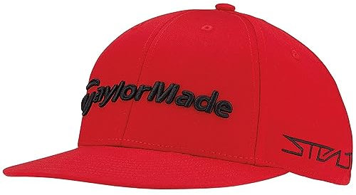 TaylorMade Tour Flatbill-Cappellino da Golf Berretto da Baseball, Rosso, Taglia Unica Uomo