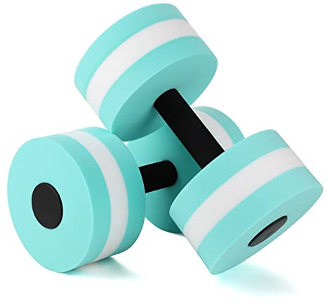 Haltères D'exercice Aquatique, Lot de 2 Haltères Aquatiques pour Aquagym Enfants Haltères Poids D'eau pour Exercice de Piscine, Haltères D'exercice en Mousse Exercices de Fitness Aquatique(Bleu)