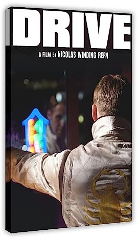 EDSC Filmposter Drive Leinwand Poster Wandkunst Dekor Druck Bild Gemälde für Wohnzimmer Schlafzimmer Dekoration Rahmen: 60 x 90 cm