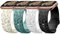 Chinbersky 4 Piezas Correa Compatible con Correa Apple Watch 42mm 44mm 45mm 49mm Mujer Hombres, Silicona Deportiva Suave Grabado Leopardo Correa de Repuesto Para iWatch Series Ultra/8/7/6/5/4/3/2/1/SE