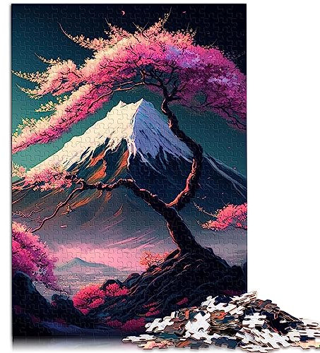 Puzzles pour Adultes Fleurs de Cerisier Japonais Puzzle 1000 pièces Puzzle en Bois pour Adultes Enfants Anti-Stress Taille : 50x75 cm