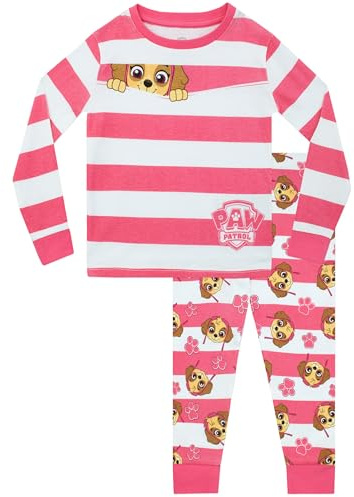 PAW PATROL Schlafanzug Mädchen | Slim Fit Skye Gestreifte Pyjama | Schlafanzüge Für Mädchen | Offizielles Merchandise