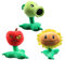 Laruokivi Peashooter & Cherry & Sunflower Plush Toys Set Plantas Fruta Suave Peluche Muñeca 3pcs Regalo