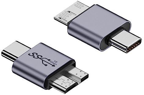 Retorno USB C to Micro-B Adapter, Mini Type C to Micro-B Cable | Adapter Micro-B to USB C 3.0 for External USB Hard Drive, USB C Hard Drive Cable Adapter for HDD, Tablet