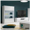 Tousmesmeubles Vitrine 2 Portes Blanc laqué/LEDs - Esprit - L120 x l45 x H180 cm - Neuf