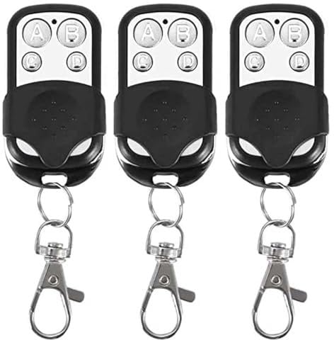 Kit de 3 mandos a Distancia universales autoaprendizaje para Puerta automática, con 4 Botones y frecuencia Fija 433,92 MHz