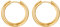 day.berlin Kleine Creolen Lola in Gold 18k vergoldet, Damen Ohrringe 17mm Durchmesser, 2mm stark aus 316L Edelstahl, nickelfrei und wasserfest