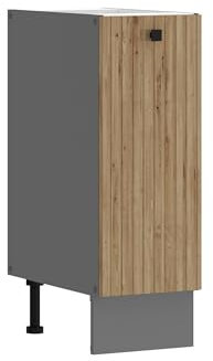 Küche AVA Artisan Unterschrank 30 cm Schrankauszug Lamellenoptik Küchenzeile