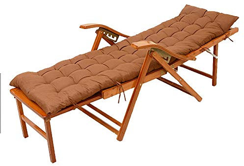 asdchZen Zero Gravity Stuhl, Bambus-Sonnenliegen, verstellbare Liegestühle für Garten/Hof/Balkon, Sonnenliegen aus Holz mit Fußhockern und Matratzen (mit einer Matratze)