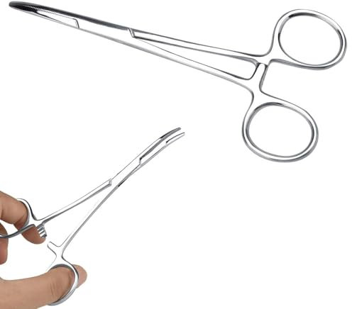 1 Pz Curvo Pinza Emostatica Fatto Acciaio Inossidabile, Pinze per Depilazione Animali Domestici, Forbici per Toelettatura Animali, Strumento per Toelettatura Animali Domestici