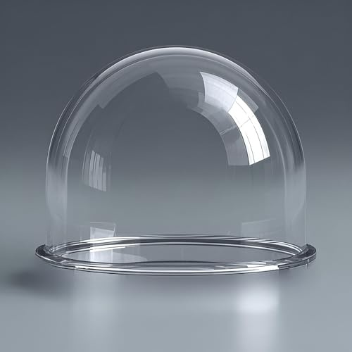 UQISOVI 7 Acrylic Clear Dome Cover 177mm Diameter x 130mm High Transparent CCTV Security Camera Protective Housing Cover with Pre-drilled Mounting Holes