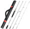 THKFISH Reise-Angelruten, 4 Stück Spinnrute mit Tasche, 1,8 - 2,8 m Kohlefaser, leicht, ultra-tragbar, Angelrute für Forelle, Barsch, Lachs, Sonnenfisch, Outfit, Reiseangeln