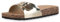 Giralin Damen Sandalen Pantoletten Lack Schuhe Korkoptik Sommer Hausschuhe Schlappen Metallic Strandschuhe Pool Slides 180319 Gold 42