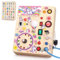 Unicorn Busy Board Montessori Spielzeug ab 1 jahr Activity Board Holzspielzeug Mit 10 Schaltern und 23 LED Lichtern Sensorik Spielzeug Motorikspielzeug für Babys und Kinder ab 1 2 3 4 Jahre Mädchen