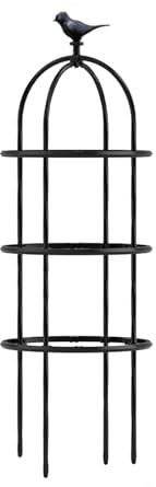 Obelisk-Gartenspalier, großer Pflanzenturm aus Metall, hoch 180/230/280/330 cm, stabile Pflanzenstütze für Kletterpflanzen und Blumenständer