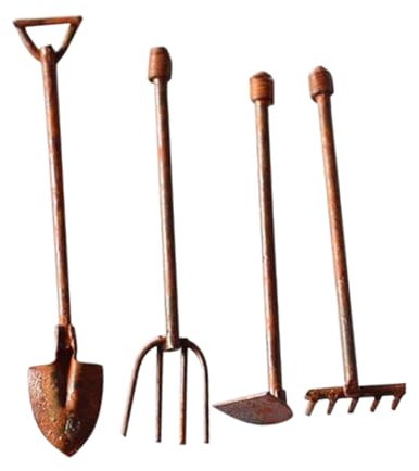 BESPORTBLE Decorazione Di Utensili in Metallo Attrezzi Da Giardino in Miniatura Ornamento Retrò Per Spazi